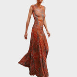 Fabiana - Vestido Elegante com Saia Comprida