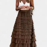 Saia Boho com Acabamento de Cetim
