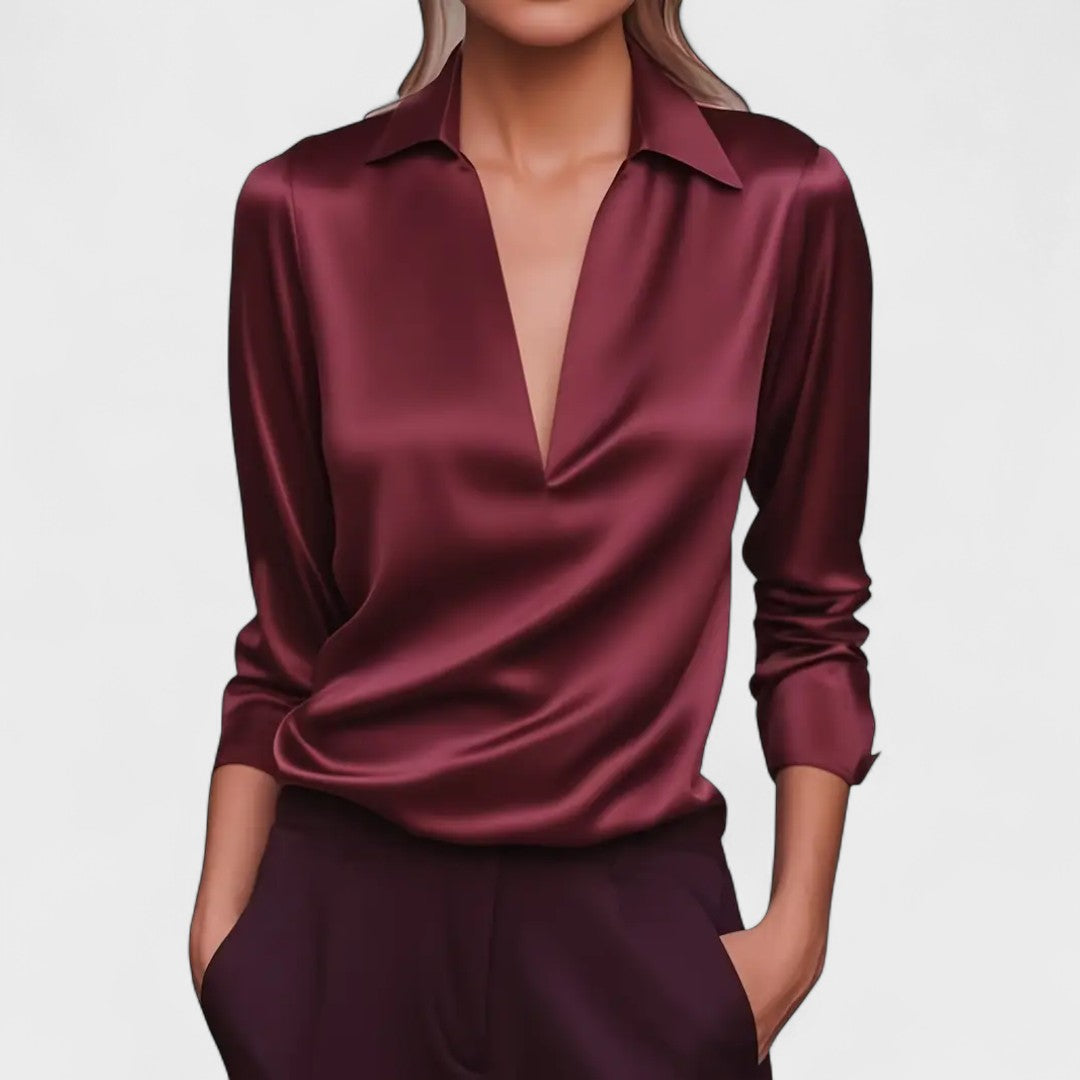 Nádia - Blusa Premium com decote em V