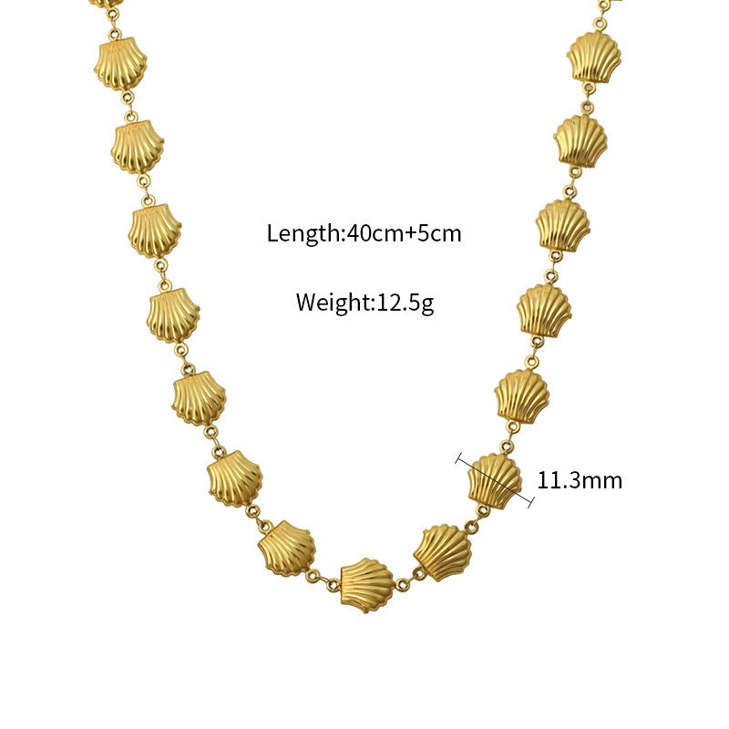 Marisol | Pulseira Dourada com Conchas