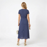 Inês - Vestido Longo com Folhos Fluídos