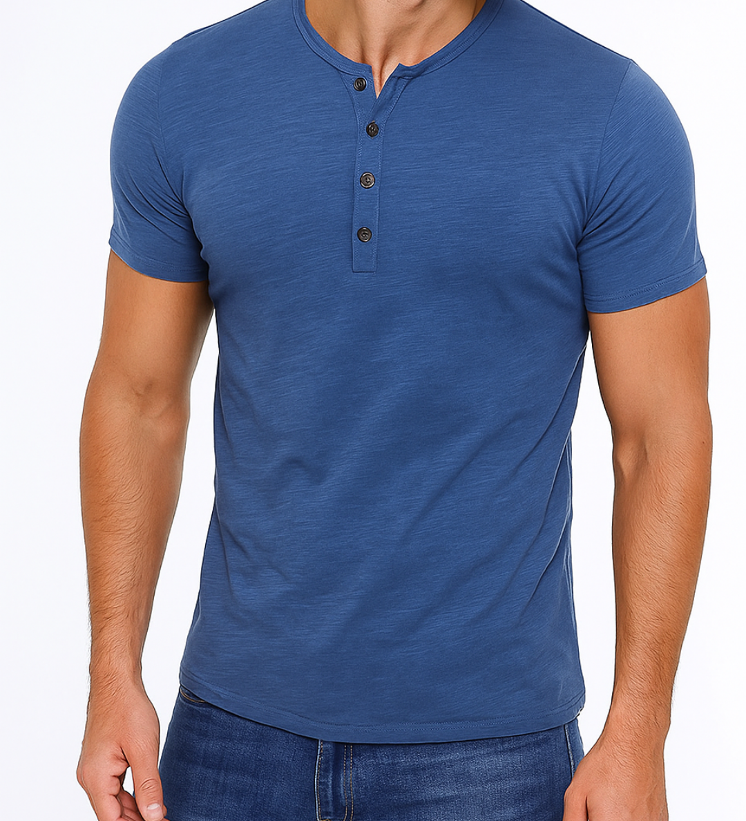 Camisa Henley - Gola com Botões