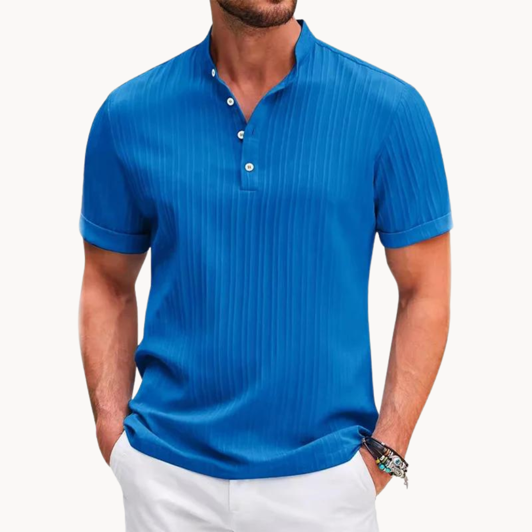 Camisa Henley - Placket Curto Botões