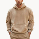 Hoodie - Mistura de Fleece com Capuz