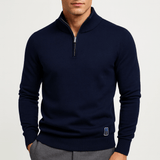 Sweater de Gola Zipper - Forma Ajustada