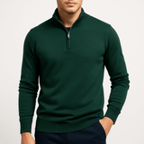 Sweater de Gola Zipper - Forma Ajustada