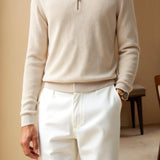 Sweater de Gola Alta com Zíper
