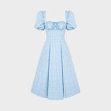 Helena - Vestido Verão com Decote Quadrado