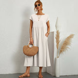 Inês | Vestido Midi em Algodão com Bolsos