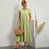 Inês | Vestido Midi em Algodão com Bolsos