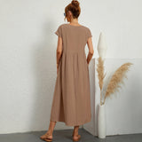 Inês | Vestido Midi em Algodão com Bolsos