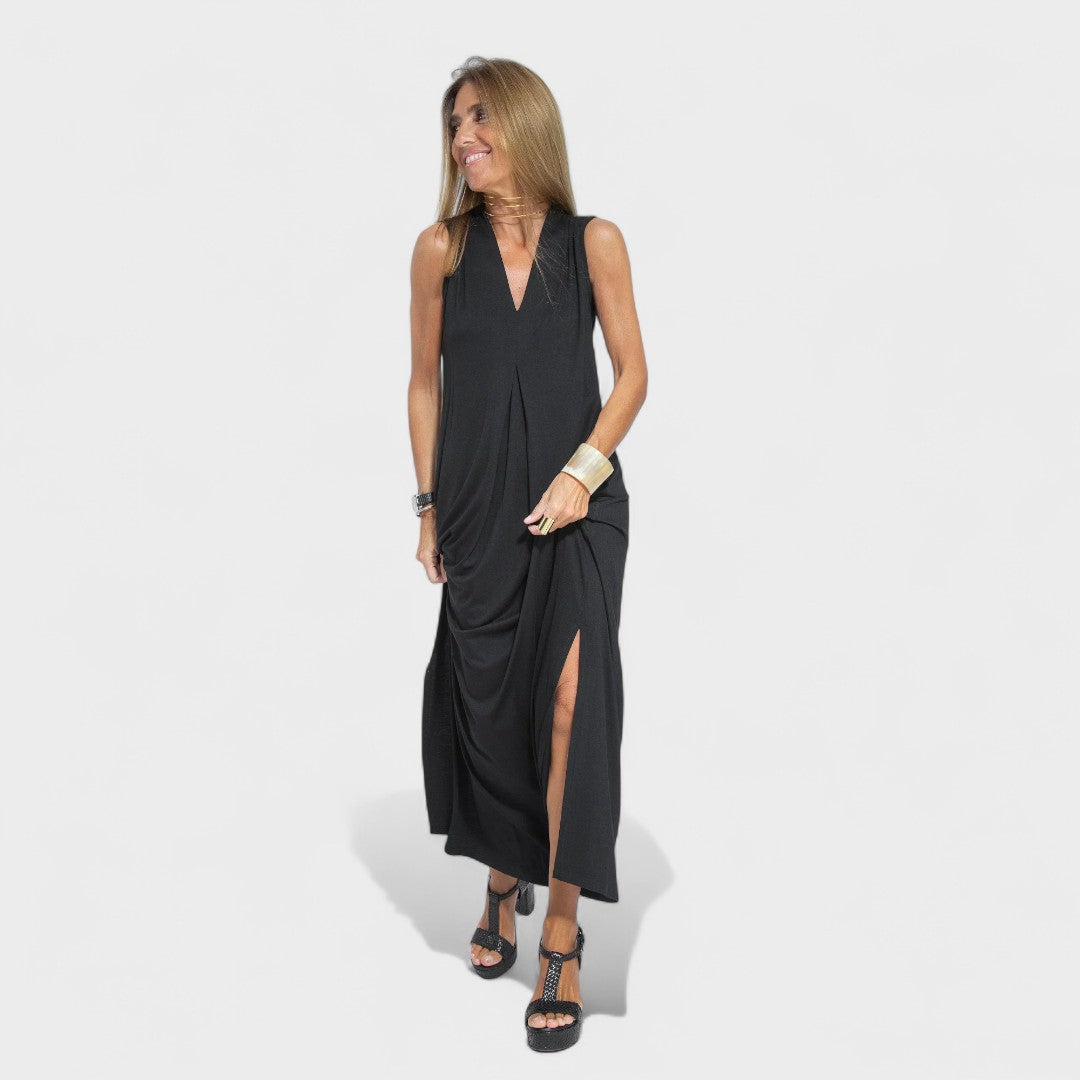 Filipa - Colete + Vestido Longo com Decote em V